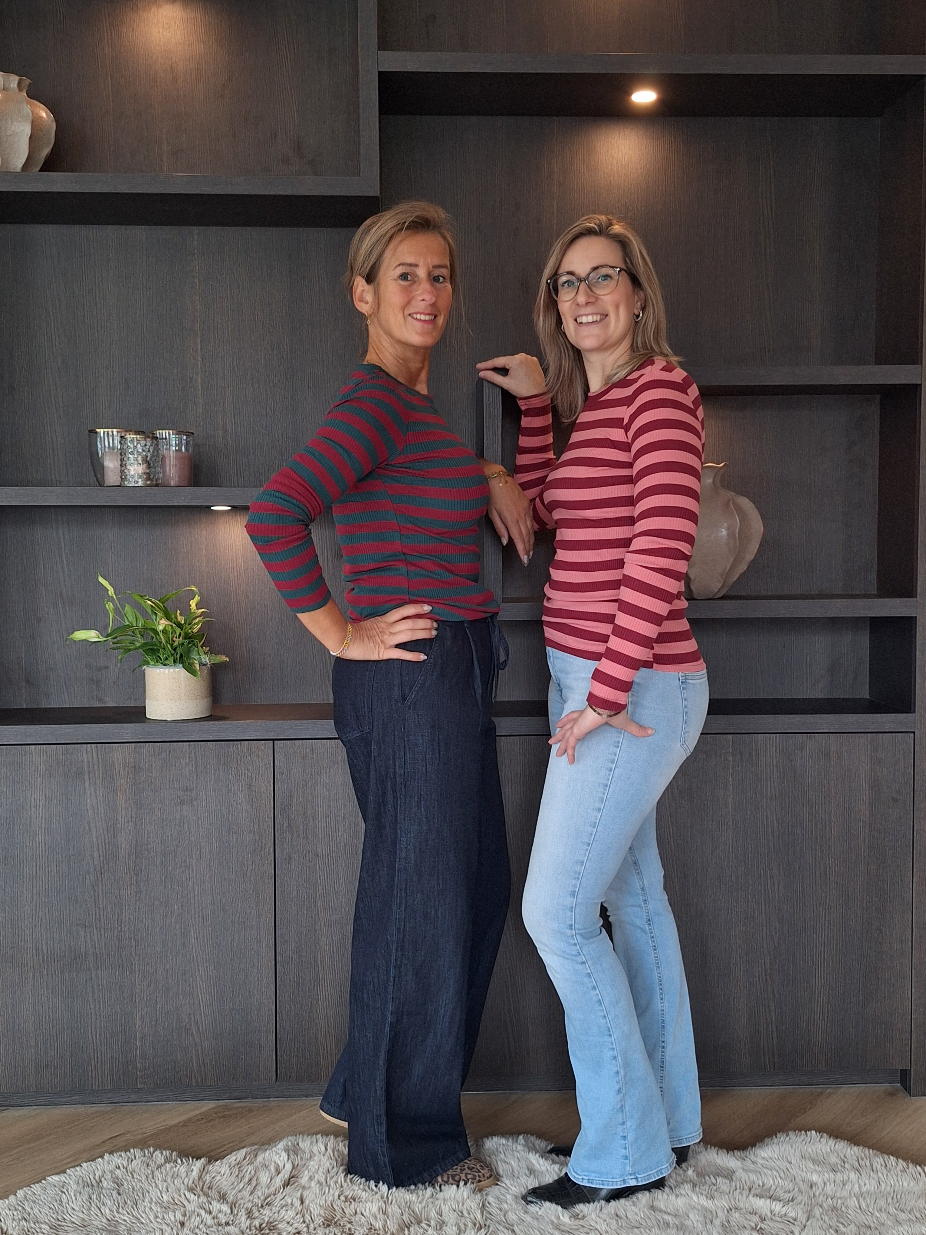 Azzurro shirt Streep Groen