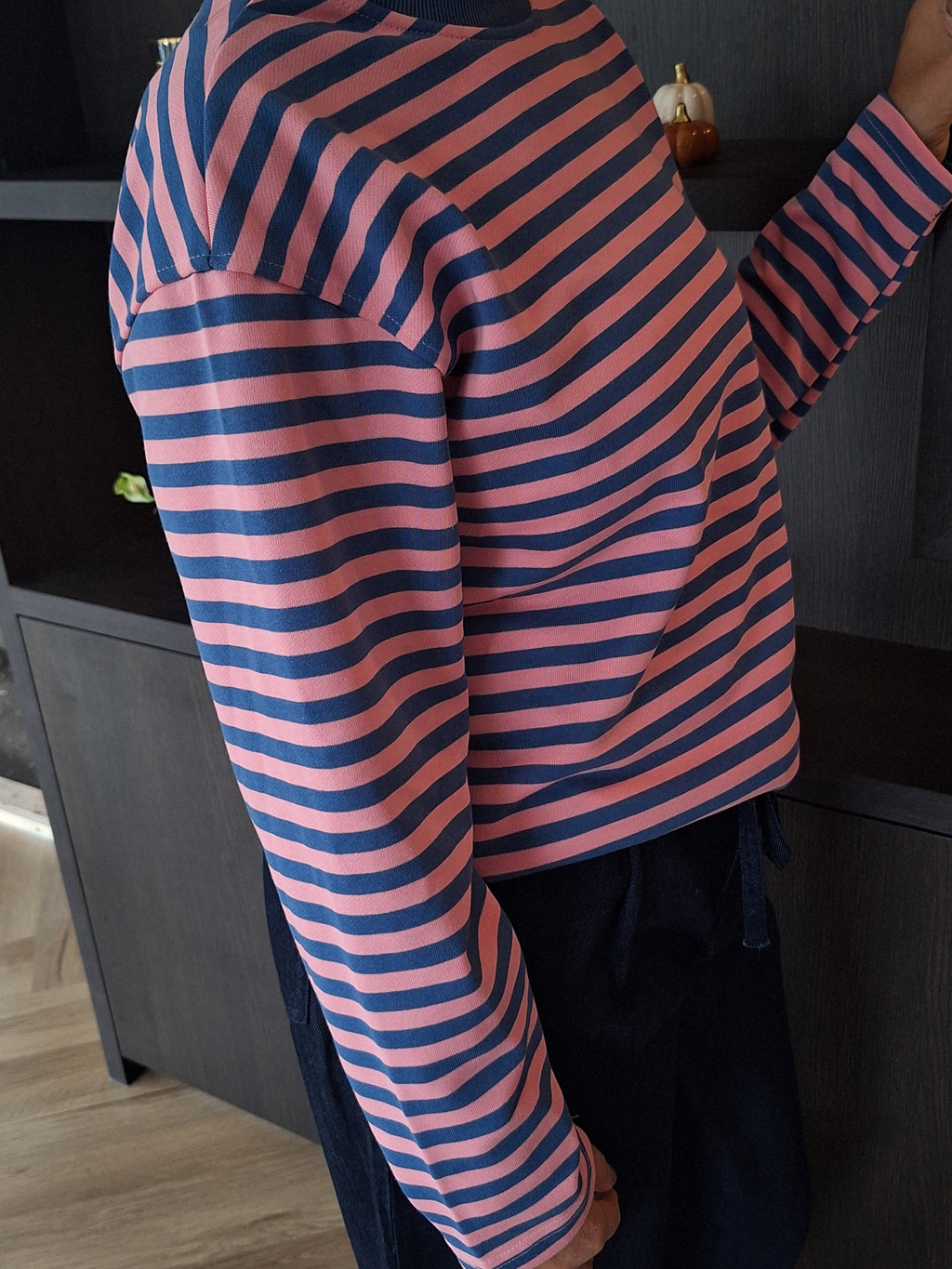 Azzurro Trui Streep Blauw