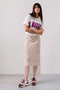 Zebra print rok - beige
